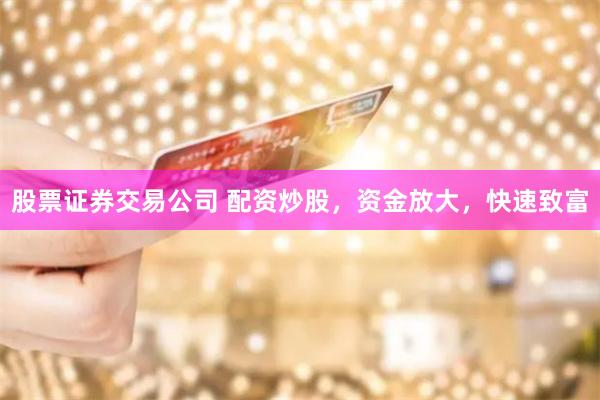 股票证券交易公司 配资炒股，资金放大，快速致富