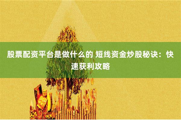 股票配资平台是做什么的 短线资金炒股秘诀：快速获利攻略