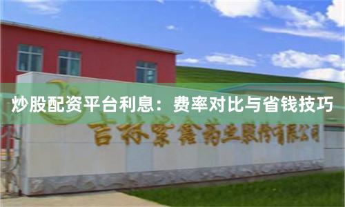 炒股配资平台利息：费率对比与省钱技巧